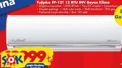 FUJİPLUS FP-12T 12000 BTU INV BEYAZ KLİMA FUJİPLUS FP-12T 12000 BTU INV BEYAZ KLİMA